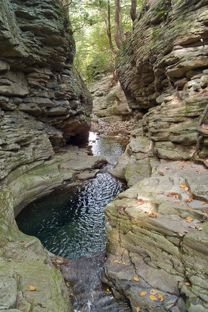 Water's path through the rocks